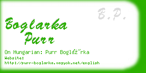 boglarka purr business card